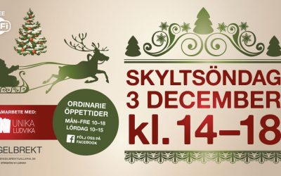 Skyltsöndag 3 december 14-18